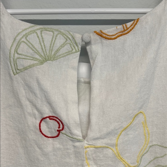 C&C California | White Embroidered Sundress w/Fruit - Picture 12 of 14